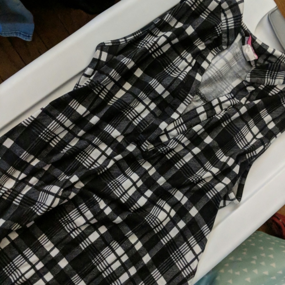 Black & White Plaid Tank Top